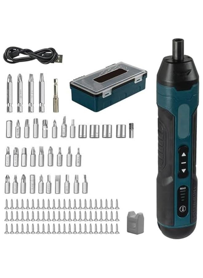 Generic Electric Screwdriver Sets,Cordless Electric Screwdriver Sets 105pack 3.6V 5Nm USB Rechargeable LED Light 4 Gear Torque Adjustment for Home Instrument Installation  - Image 1