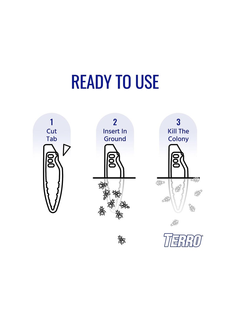 TERRO في الهواء الطلق السائل النمل الطعم حصة النمل القاتل فخ النمل المنزلي المشترك 8 طعوم النمل أوتاد - Image 3