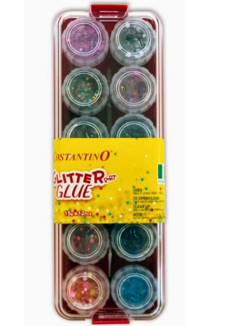 COSTANTINO 12-Pieces Glitter Glue Art Set Multicolor - Image 1