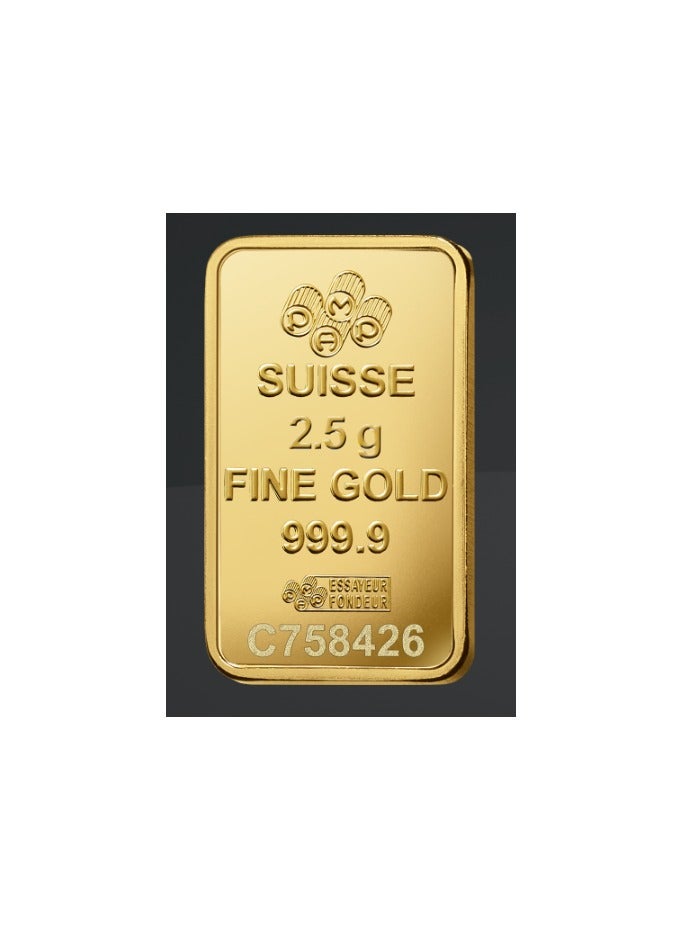 PAMP CKS Suisse Pamp 2.5 Gram 24k Gold Bar - 2.5 Grams Gold Bar 24KT 999.9 Purity  - Image 4