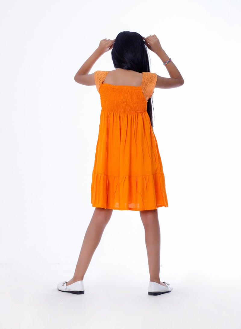 BEBO Girls Dress Orange  - Image 2