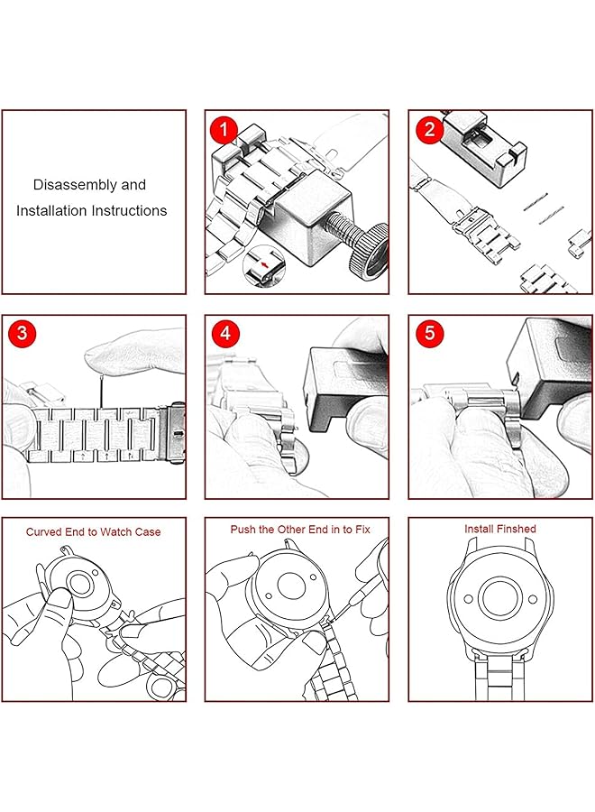 Dado Stainless Steel Replacement Band Compatible With Samsung Galaxy Watch 6 Classic 47Mm Watch 5 Pro 45Mm 4 Classic 46Mm No Gap Zero Gap Stainless Steel Quick Release Watch Band - Image 4