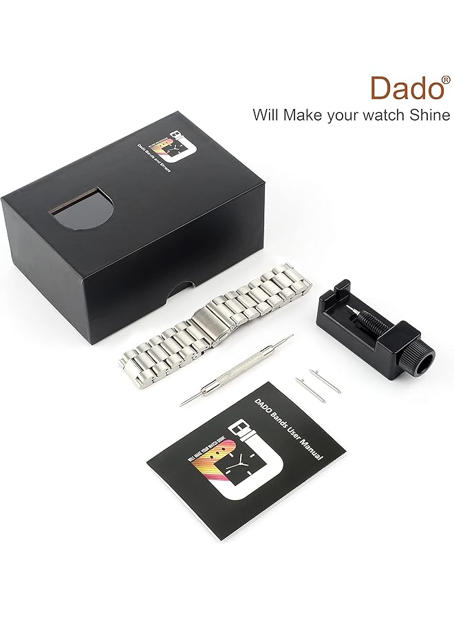 Dado Stainless Steel Replacement Band Compatible With Samsung Galaxy Watch 6 Classic 47Mm Watch 5 Pro 45Mm 4 Classic 46Mm No Gap Zero Gap Stainless Steel Quick Release Watch Band - Image 5
