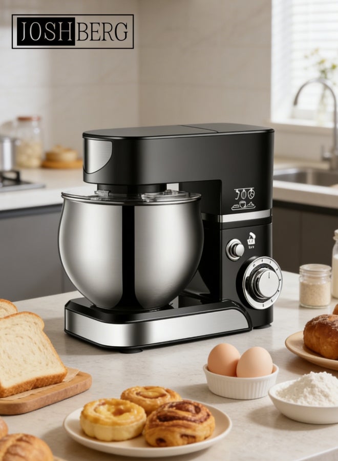 جوشبيرغ خلاط كهربائي قائم، 1200 واط، 6 سرعات، آلة صنع العجين، خلاط مطبخ - Image 1