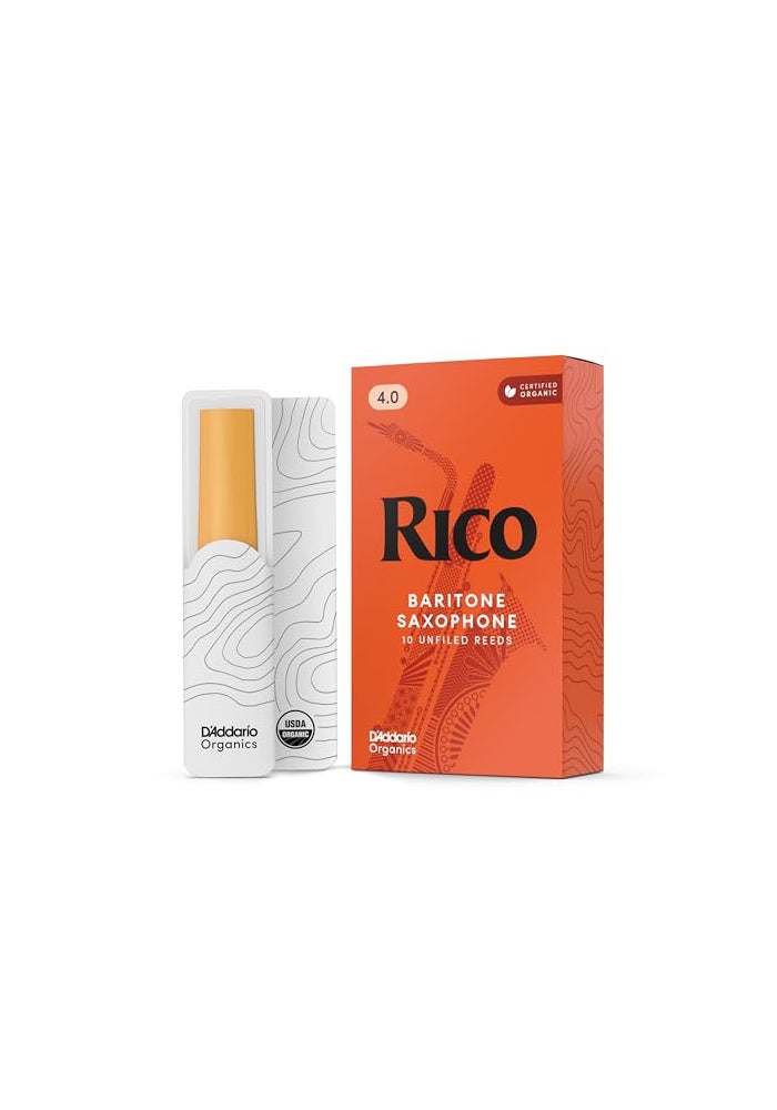 Rico RLA1040 Baritone Saxophone Reeds - Strength 4.0, 10 Count - Image 1