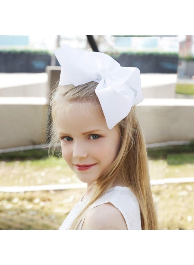 Oaoleer Hair Bows Clips Grosgrain Ribbon Bows Hair Alligator Clips Hair Barrettes Hair Accessories for Girls Toddler Infants Kids Teens Children (8inch) - Image 2