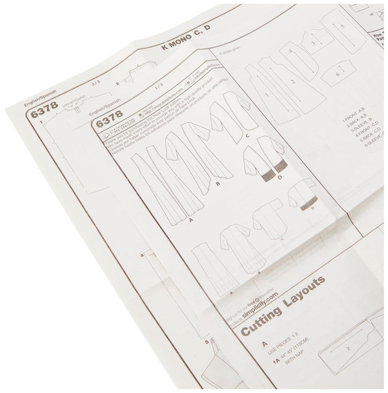 NEW LOOK 6378 Misses' Easy Kimonos with Length Variations Sewing Kit, Size A (XS-S-M-L-XL) - Image 2