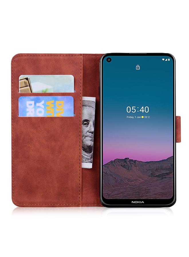 S-TOP Case For Nokia 5.4 Skin Feel Pure Color Flip Leather Phone Case - Image 4