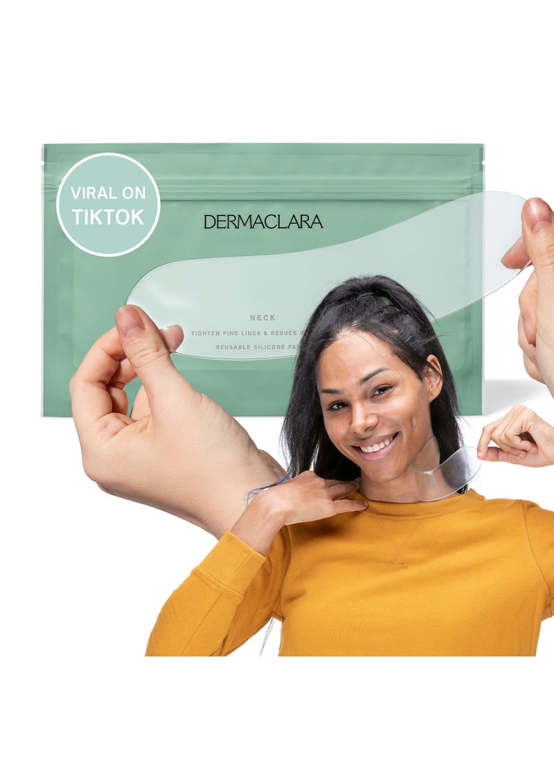 Dermaclara Dermaclara Neck Wrinkle Patches - Silicone Neck Patches for Wrinkles, Anti Aging and Tightening Overnight Skin Treatment for Women and Men, Anti-Wrinkle Pads, Reusable Up to 30 Times - 1 Patch 