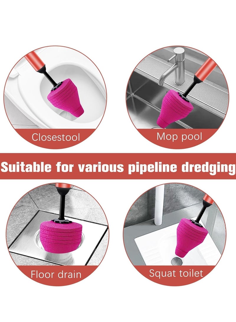 KASTWAVE High Pressure Toilet Unblock, One Shot Toilet Pipe Plunger, Upgraded Stainless Steel Toilet Plunger Kit, High Pressure Air Drain Clog Remover Plumbing Tool for Toilet, Bathroom, Floor Drain, Sewer  - Image 4