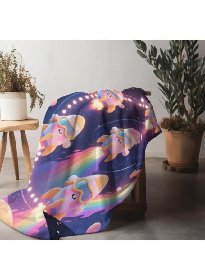 عام Wisdom Fairy (أحدث) بطانية رقيقة من الفانيلا (دافئة ومريحة، ومناسبة للنوم، واستخدام اللعبة، وإزالة الغبار والرمل) 150 سم * 200 سم - 120 - Image 3