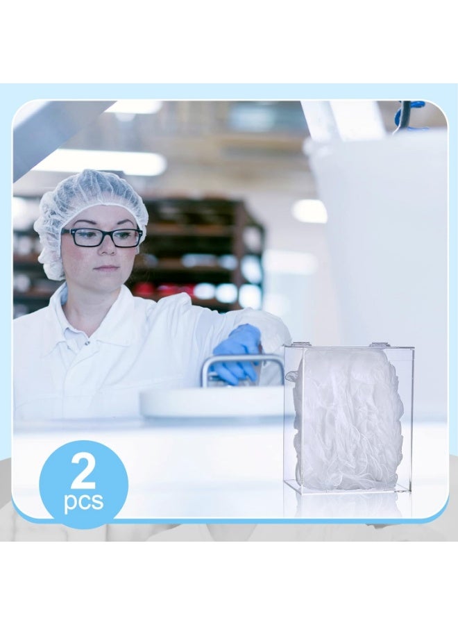 Slasa SLASA 2 Pcs Large Acrylic Dispenser 6.5"x5"x8.25" – Wall Mount or Tabletop Clear PPE Organizer for Emesis Bags, Hair Nets, Shoe Covers, Gloves, Goggles, Beard Nets – Set of 2  - Image 5