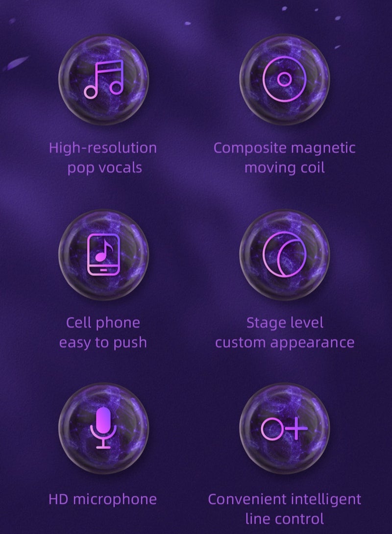 سماعات سلكية بتصميم داخل الأذن 1 درايفر ديناميكي، جهير عالي الجودة HIFI، سماعات رياضية مانعة للضوضاء مع ميكروفون، كابل قابل للفصل بمقبس 2 دبوس. - Image 4