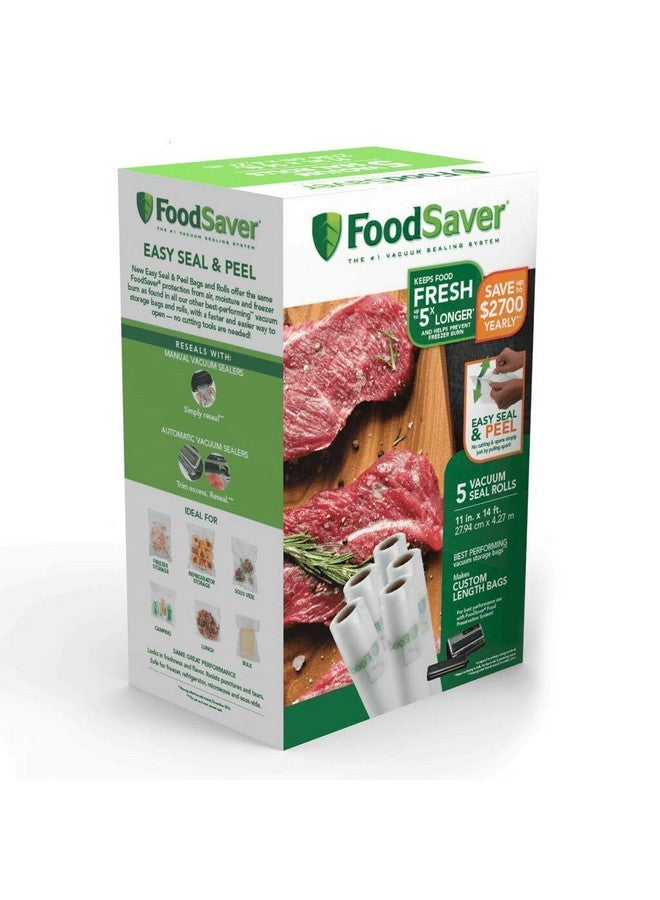 FoodSaver Easy Seal & Peel 11" x 14' Vacuum Seal Roll, 5 Pack - Image 1