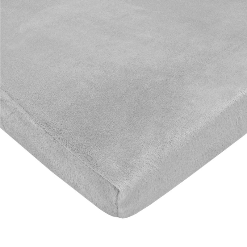 TL Care TL Care Heavenly Soft Chenille Fitted Pack N Play Playard Sheet 27 x 39 Warm and Cozy Chenille Pack and Play Sheet Gray for Boys and Girls Fits Most Mini Crib Mattresses