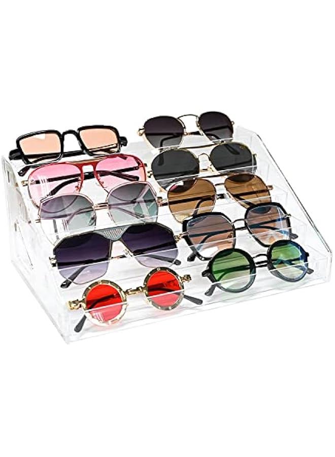 Arabest Sunglasses Organizer -Nail Polish Organizer - Clear Eyeglasses Display - Eyeglasses Storage - Essential Oils Holder(5 Layer)  - Image 1