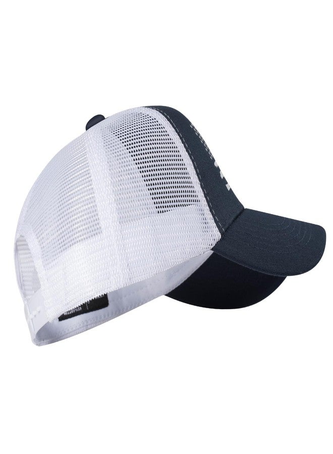 VIONLAN Baseball Cap American Flag Trucker Hat for Men Women 3D Embossed Logo Adjustable Outdoor Mesh Snapback Hat, Navy/White Flag, One size - Image 5