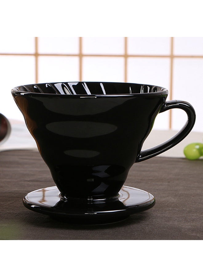 موزع القهوة الخزفي المصبوب، ملحقات صنع القهوة البطيئة 1-4 أكواب للاستخدام المنزلي، المقاهي، المطاعم، مصنع القهوة اليدوي السهل كهدية، مرشحات مخروطية ورقية لصنع القهوة ذات النكهة القوية - Image 1