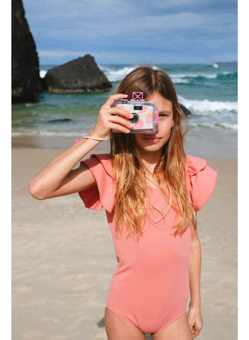 SUNNY LIFE Kids Underwater Camera – Sea Seeker Strawberry Design – Waterproof Film Camera for Pool, Beach, Travel, Vacations – Easy for Beginners