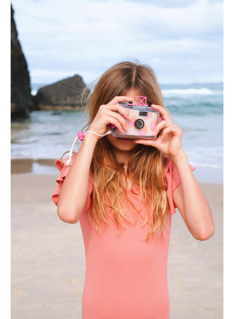 SUNNY LIFE Kids Underwater Camera – Sea Seeker Strawberry Design – Waterproof Film Camera for Pool, Beach, Travel, Vacations – Easy for Beginners - Image 3