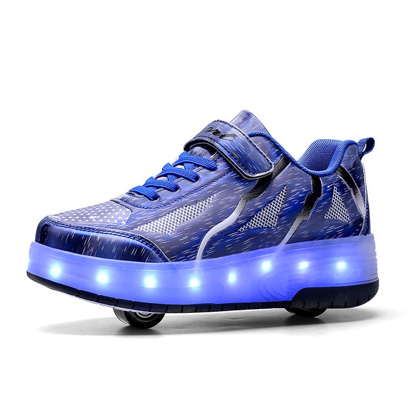 Children's Light-Up Charging Roller Skate Shoes with Retractable Wheels - Image 4