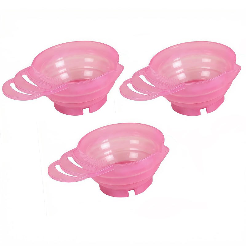 SYBL 3PCS Plastic Hair Dye Tint Bowl Professional Beauty Salon Hairdresser Coloring Bowl DIY Hair Essence Treatment Special Bowl of Hair Oil Salon Dedicated Dyeing Tools Color Random - Image 2
