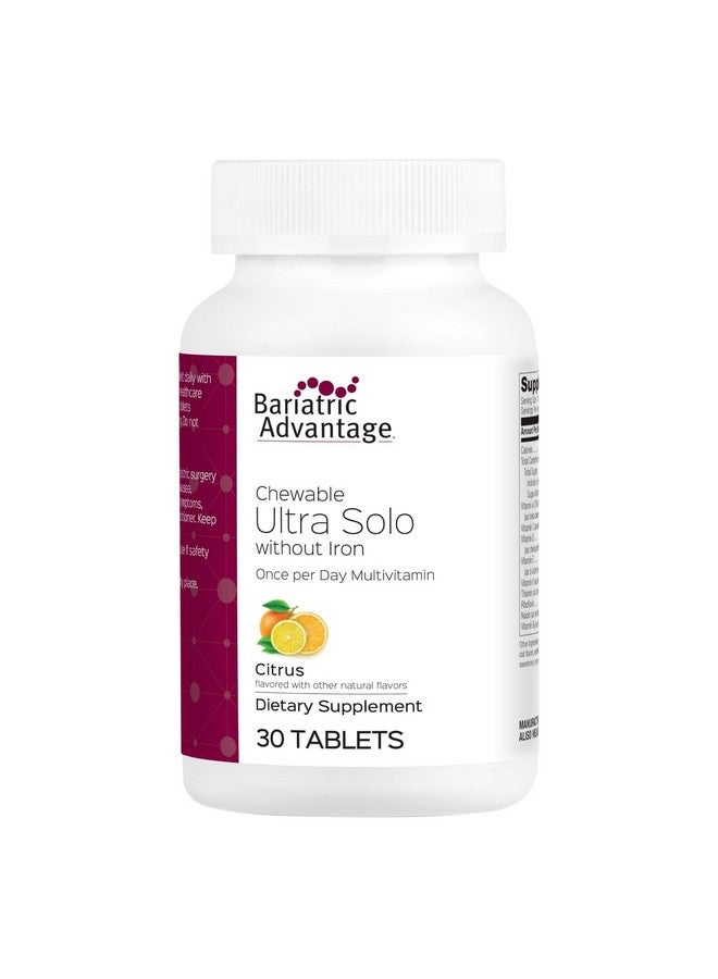Bariatric Advantage - Chewable Ultra Solo Without Iron - Citrus - 30 Tablets (Pack of 1) - Image 1