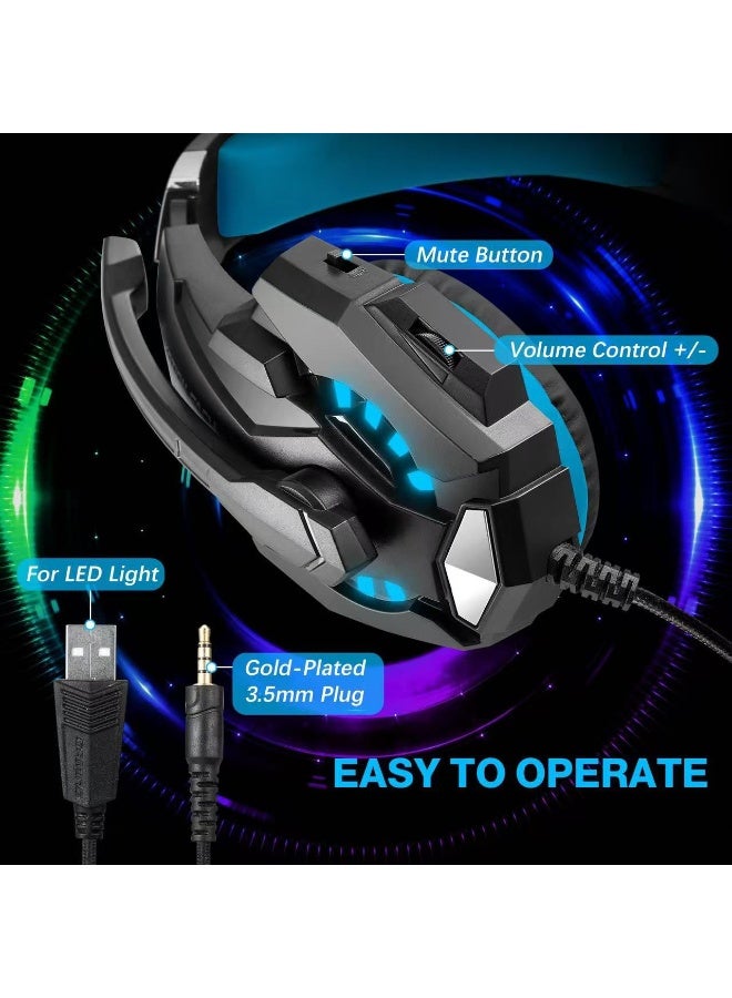 general Gaming Headset - KOTION EACH G9000 Pro Gaming Headset for PC, PS4, Xbox One - Noise Isolating Microphone, LED Light, Over-Ear Comfort with Volume Control - Image 4