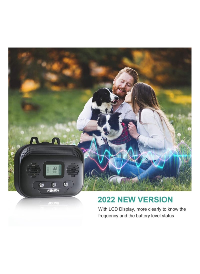 Anti Barking Control Device, Ultrasonic Dog Bark Deterrent Stop Barking, Upgraded LCD Display Screen Outdoor Bark Control Device Up to 50 FT Range