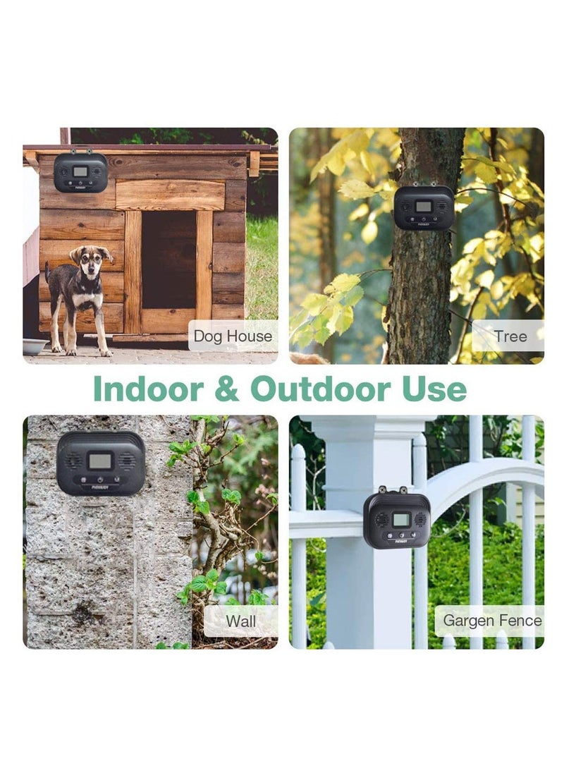 Anti Barking Control Device, Ultrasonic Dog Bark Deterrent Stop Barking, Upgraded LCD Display Screen Outdoor Bark Control Device Up to 50 FT Range