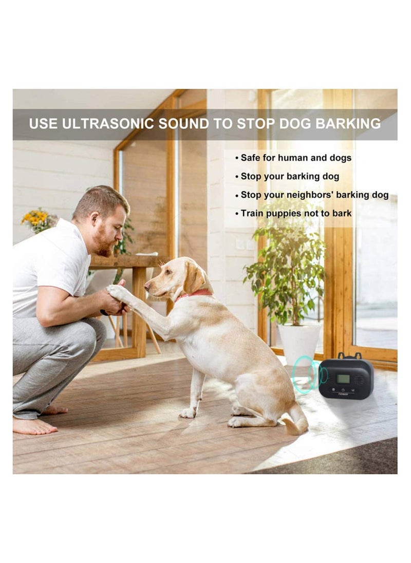 Anti Barking Control Device, Ultrasonic Dog Bark Deterrent Stop Barking, Upgraded LCD Display Screen Outdoor Bark Control Device Up to 50 FT Range