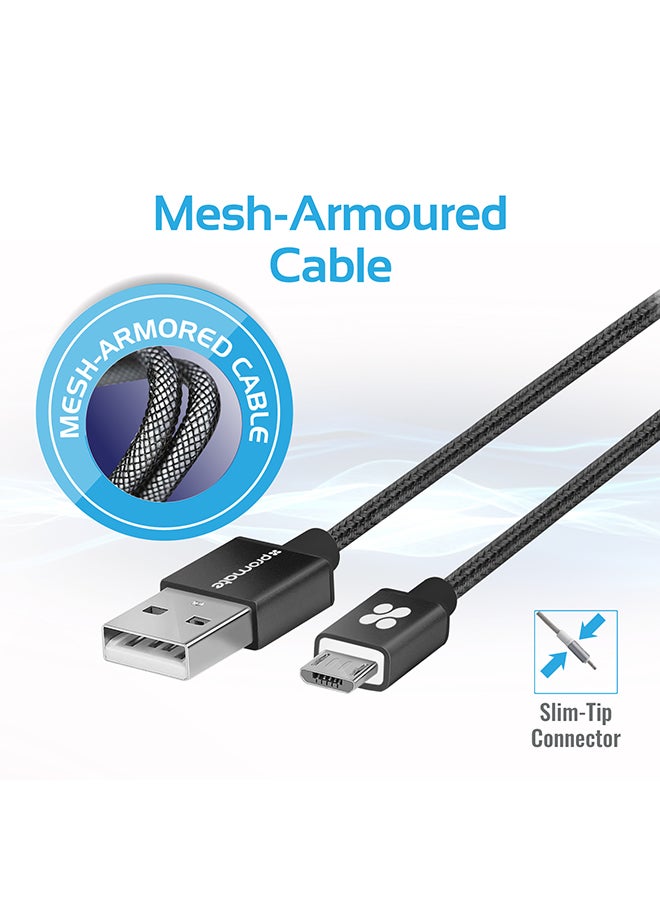 Promate Linkmate-U2M Micro Usb Cable - Black
