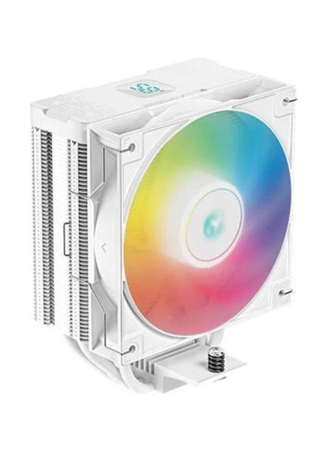 ديب كول AG400 WH ARGB مبرد وحدة المعالجة المركزية ببرج مفرد، مروحة ARGB ثابتة بحجم 120 مم، أنابيب حرارية نحاسية تعمل باللمس المباشر، دعم إنتل/AMD