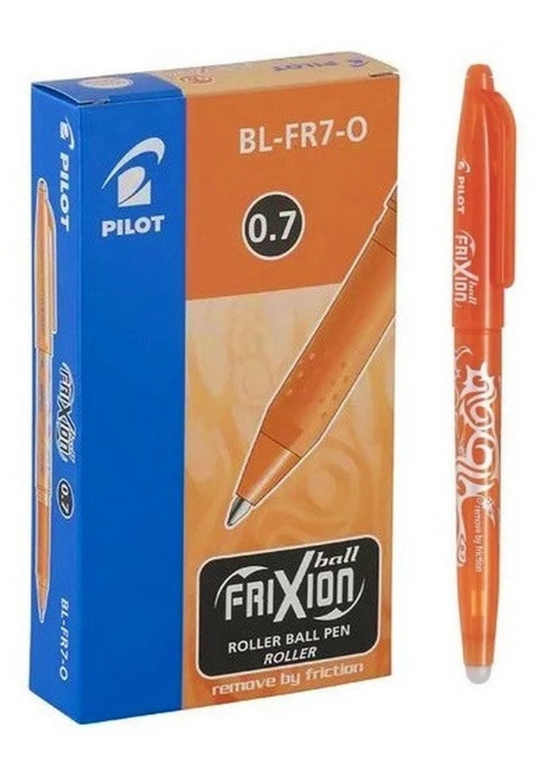 PILOT 12-Piece Frixion Erasable Ball Pen 0.7mm Tip Orange Ink - Image 1