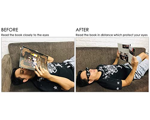 DS.DISTINCTIVE STYLE DS. DISTINCTIVE STYLE Lazy Readers Glasses Prism Glasses Lying Down Bed Horizontal Watching TV Reading Spectacles Horizontal Glasses - Black - Image 4
