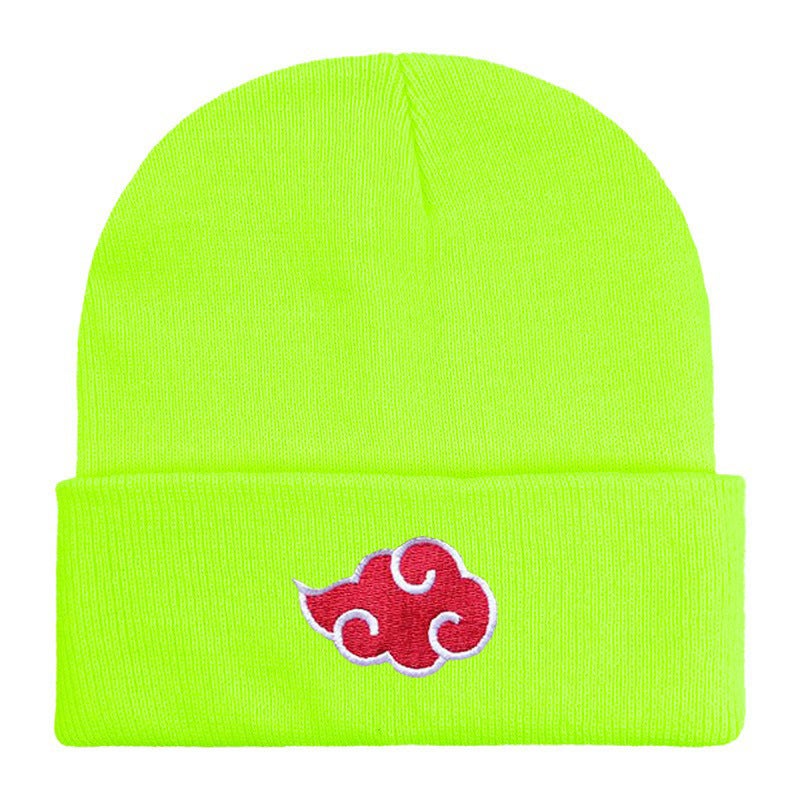 Naruto Cloud Knit Beanie Unisex Winter Warm Fluorescent yellow 