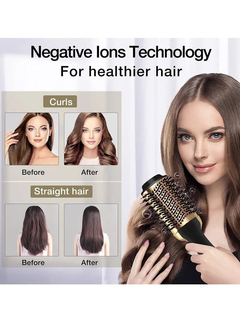 إستيل 3 في 1 قابل للتعديل مشط الهواء الساخن المهنية مجفف الشعر الرطب والجاف الكهربائية مستقيم مجعد تصفيف الشعر أداة تنعيم فرشاة - Image 3