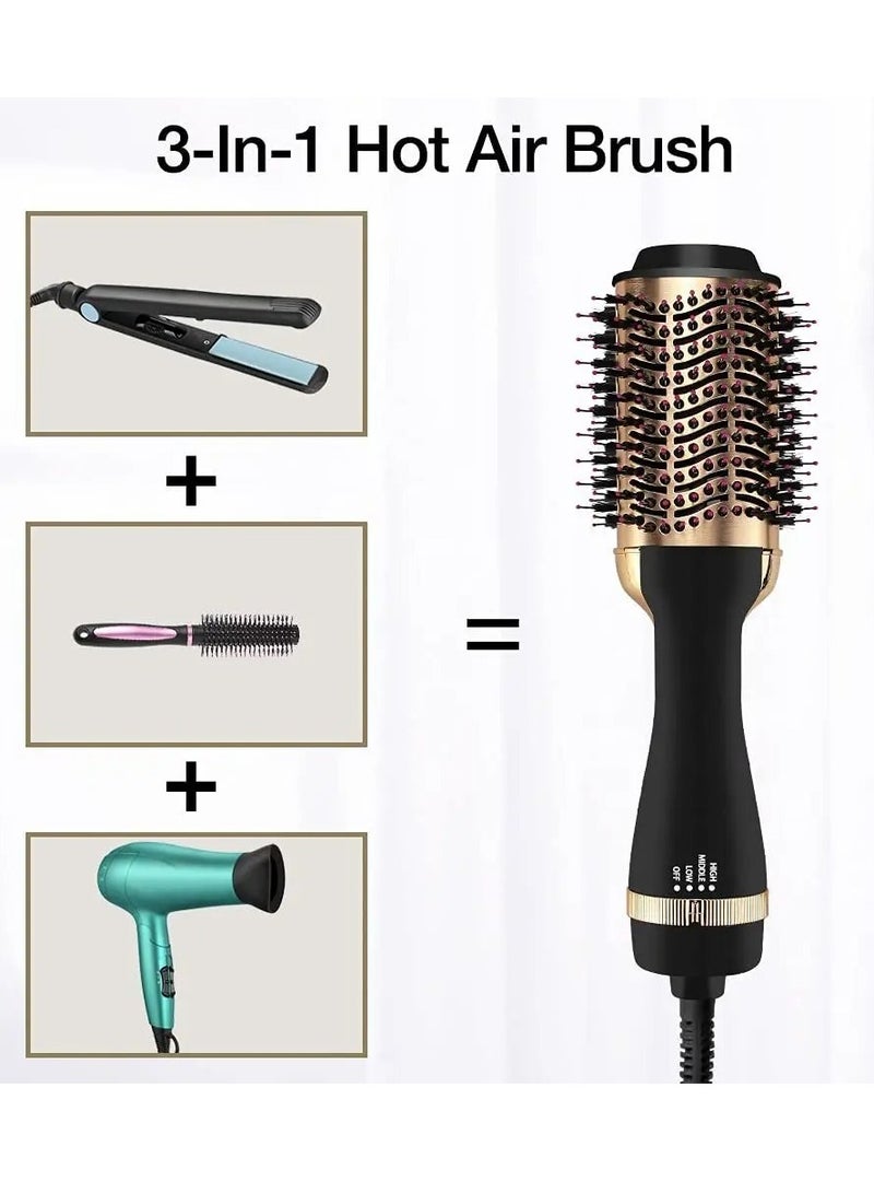 إستيل 3 في 1 قابل للتعديل مشط الهواء الساخن المهنية مجفف الشعر الرطب والجاف الكهربائية مستقيم مجعد تصفيف الشعر أداة تنعيم فرشاة - Image 4