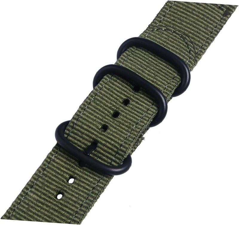 Nylon Watch Strap Webbing Band with Black Buckle Army Green for Men Women Military Outdoor Sports Replacement - Image 5