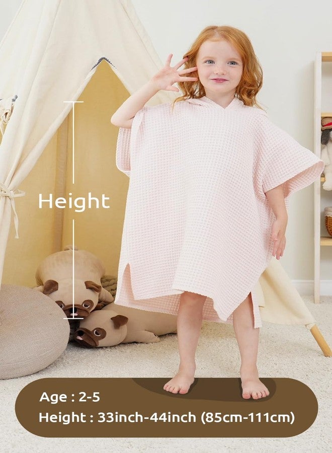BANGSAUR Hooded Poncho Towel for Toddlers Babies Cotton Lightweight Cover-up Bath Beach Changing Towels, 2-5 Years,Navy Blue,23.6in - Image 2