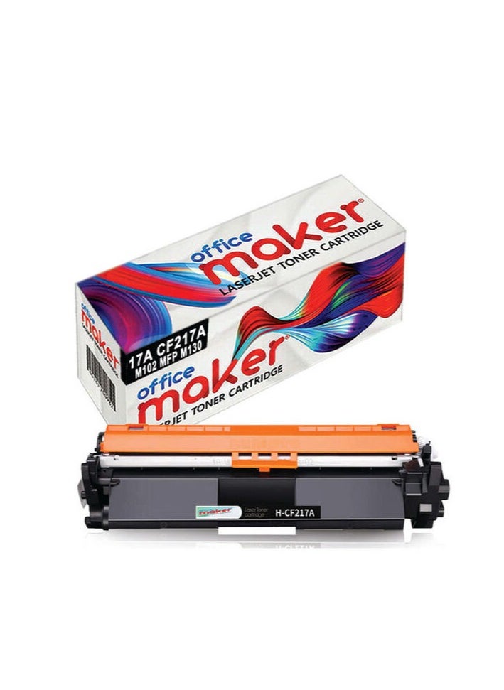 Office Maker - 17A CF217A Laserjet Toner Cartridge for  Printer Black - Image 1