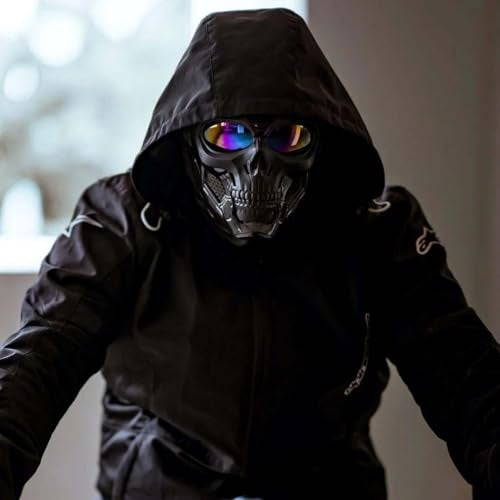 CROSSBODY Airsoft Skull Mask Full Face Tactical Masks with PC Lens Eye Protection for Paintball Halloween Scary Masks,Motorcycle Goggles Racing Combat Tactical Goggles - Image 5