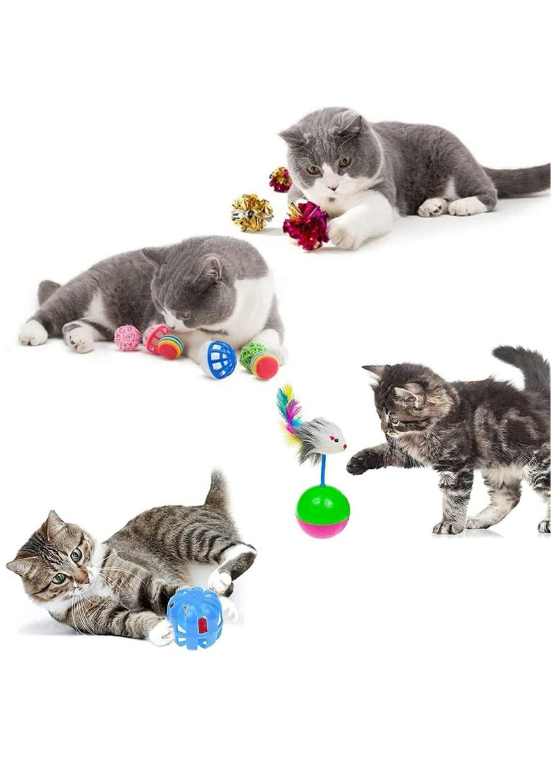 30 Pcs Cat Toys Interactive for Indoor Cats Tunnel Mouse Kitten Toys Cat Feather Teaser Wand Spring Toy - Image 5