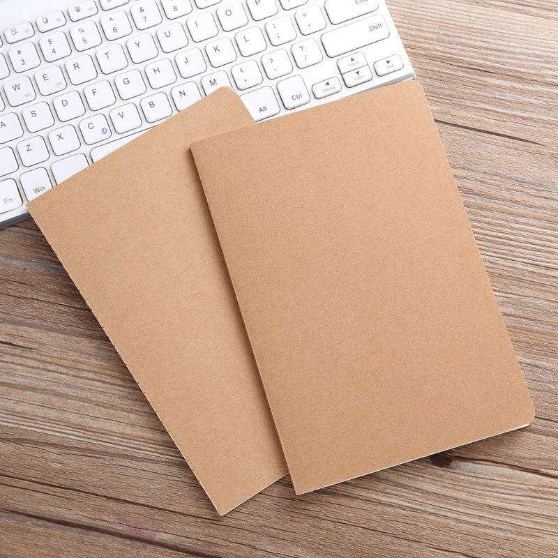 XYark Notebooks/Journals Bulk of 8, XYark Soft Kraft Cover Memo Notepads Diary Subject Notebooks Planner with Blank Paper, 30 Sheets/60 Pages, 8.3x5.5 inch, A5 Size, Travel Journal Set - Image 3