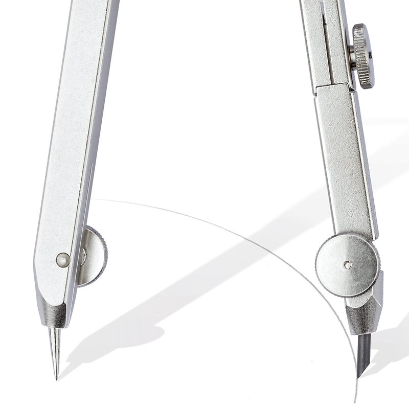 STAEDTLER Comfort Metal Quick Setting 6" Compass 2 Piece Set: Universal Adapter, Push-Button Mechanism & Extra Leads - Draws Circles up to 350mm - Image 5