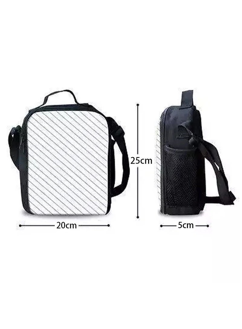Dragon Ball Z Printed Insulated Lunch Bag with Detachable Crossbody Strap & Handle Reusable Cooler Tote for School Work Picnic Anime Fans - Image 2