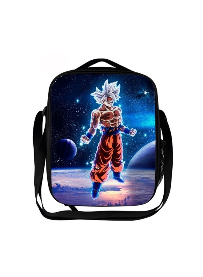 Dragon Ball Z Printed Insulated Lunch Bag with Detachable Crossbody Strap & Handle Reusable Cooler Tote for School Work Picnic Anime Fans - Image 1