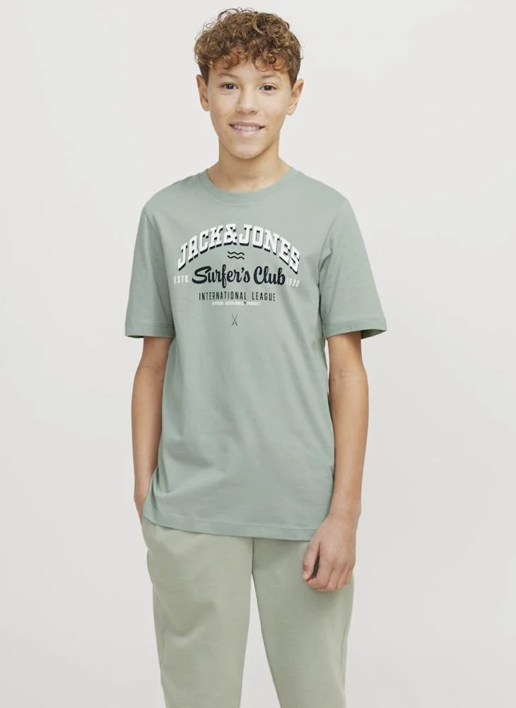 Jack & Jones Junior Youth Logo Crew Neck T-Shirt