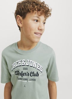 Jack & Jones Junior Youth Logo Crew Neck T-Shirt  - Image 3