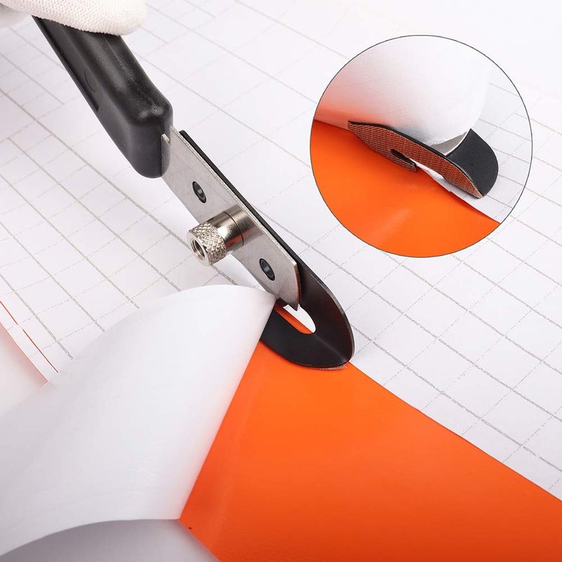 Gomake Vinyl Backing Cutter Bodyguard Vinyl Wrap Cutting Knife, Hidden Blade Wrap Cutter for Car Tinting and Backing Paper with 10 Extra Blades and 3 PTFE Stickers - Image 3